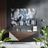 Flowers Brushed Aluminium Dibond Wall Art.