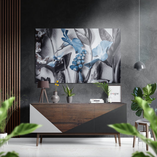 Flowers Brushed Aluminium Dibond Wall Art.