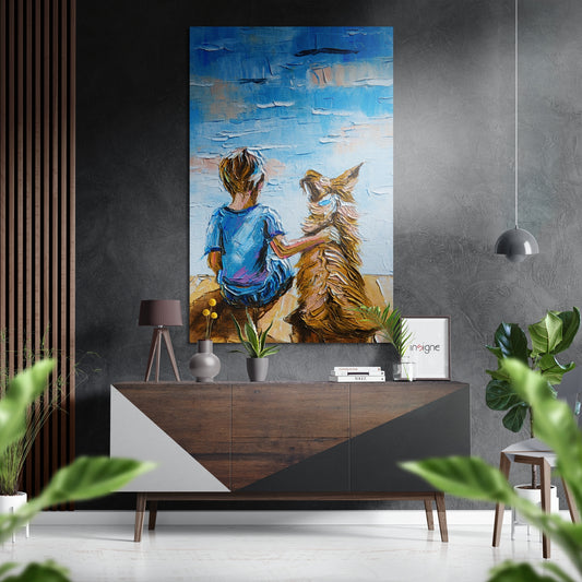 Best Friends Brushed Aluminium Dibond Wall Art.