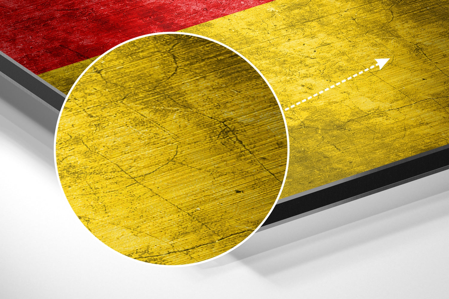 Flag of Germany Brushed Aluminium Dibond Wall Art.