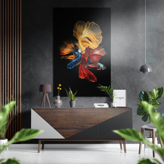 Bettas Brushed Aluminium Dibond Wall Art.