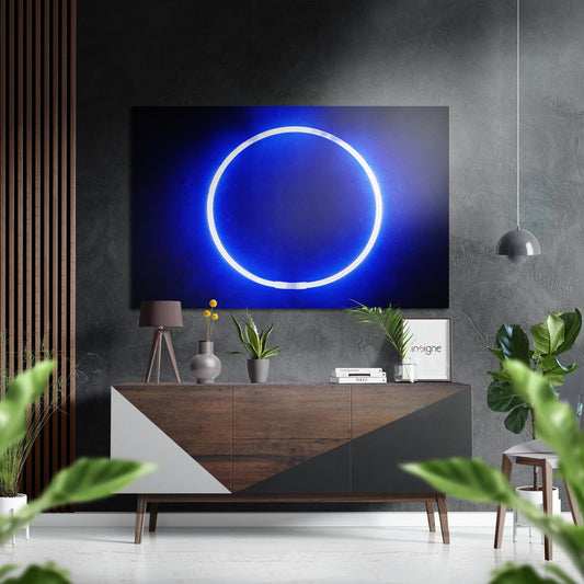 Ring Brushed Aluminium Dibond Wall Art.
