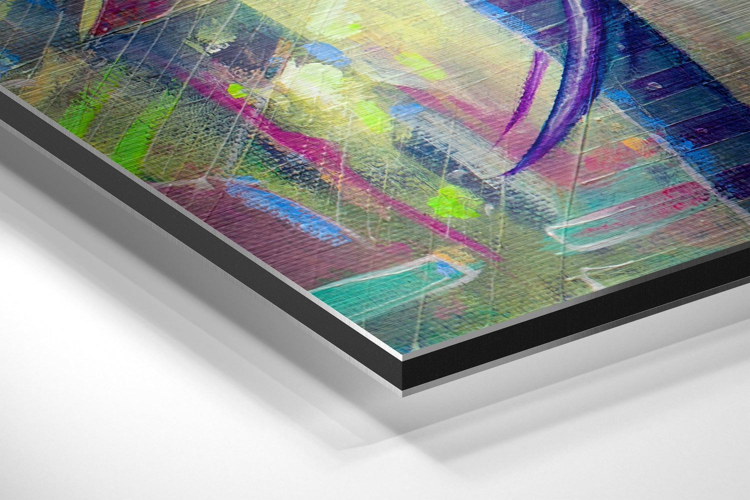 Abstract Elephant Brushed Aluminium Dibond Wall Art.