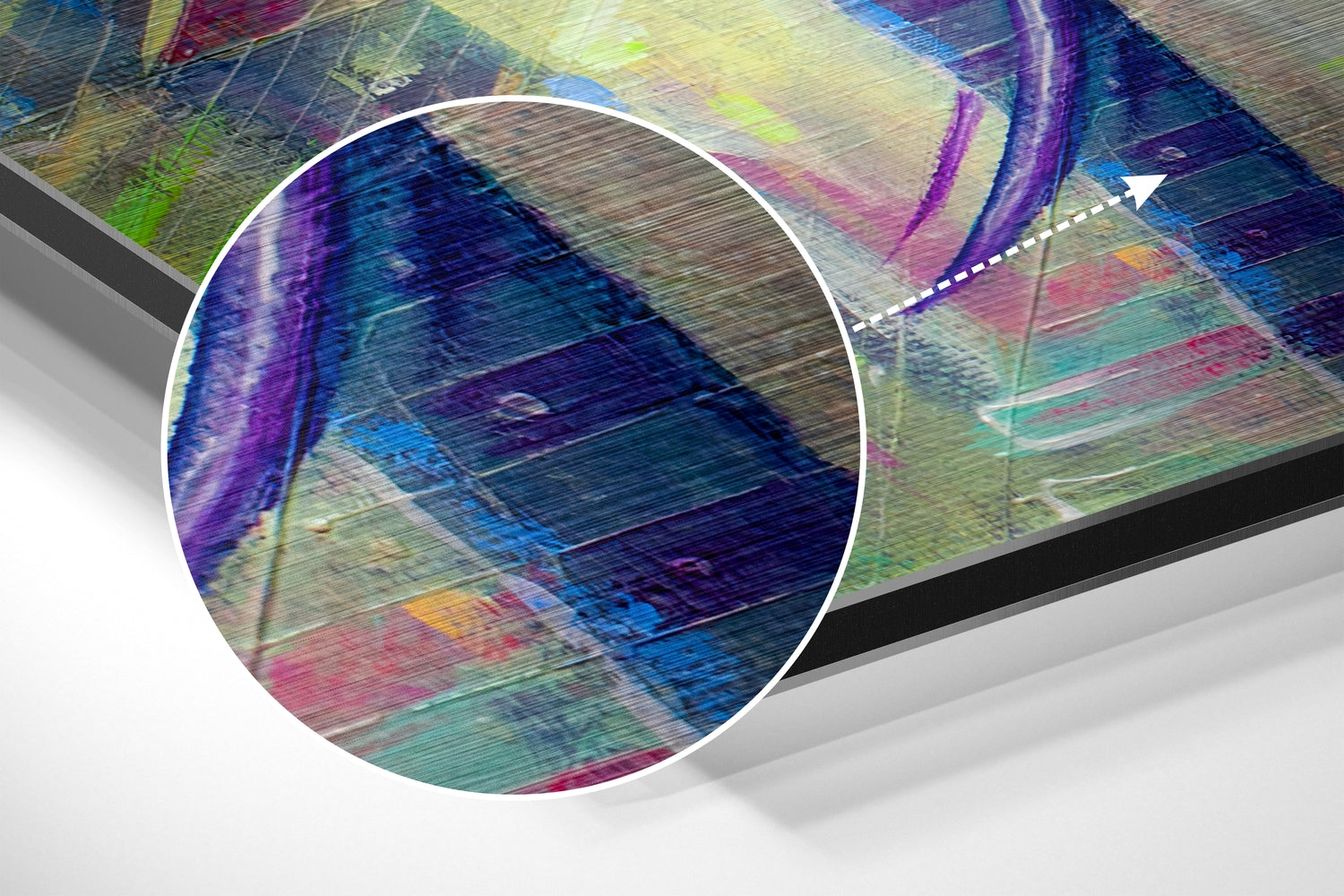 Abstract Elephant Brushed Aluminium Dibond Wall Art.