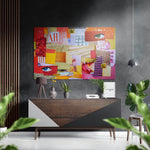 Patchwork Brushed Aluminium Dibond Wall Art.