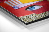 Patchwork Brushed Aluminium Dibond Wall Art.
