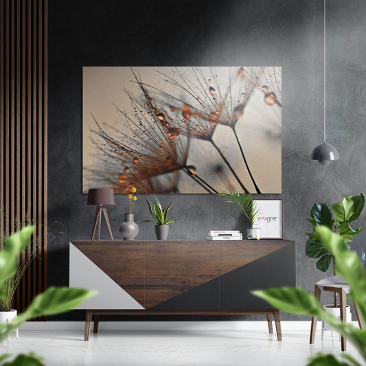 Dandelions Brushed Aluminium Dibond Wall Art.