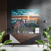 Sunset  Brushed Aluminium Dibond Wall Art.