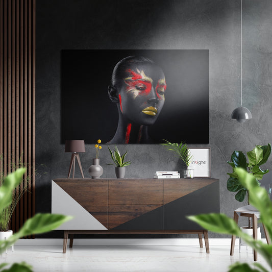 Woman Brushed Aluminium Dibond Wall Art.