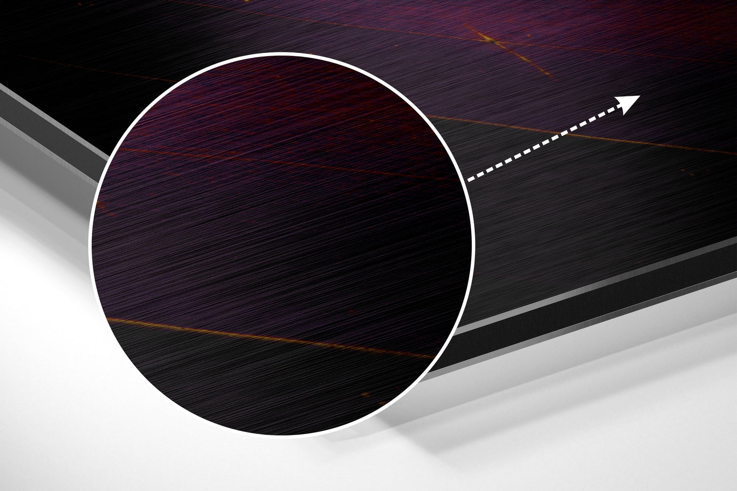 Leaf Brushed Aluminium Dibond Wall Art.