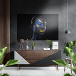 Woman Brushed Aluminium Dibond Wall Art.