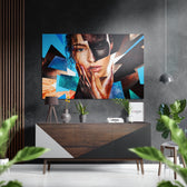 Patchwork Women  Brushed Aluminium Dibond Wall Art.