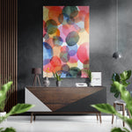 Dots Brushed Aluminium Dibond Wall Art.