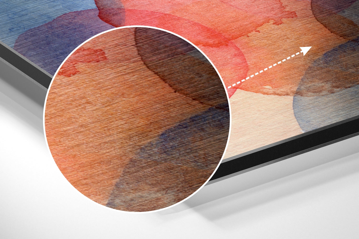 Dots Brushed Aluminium Dibond Wall Art.