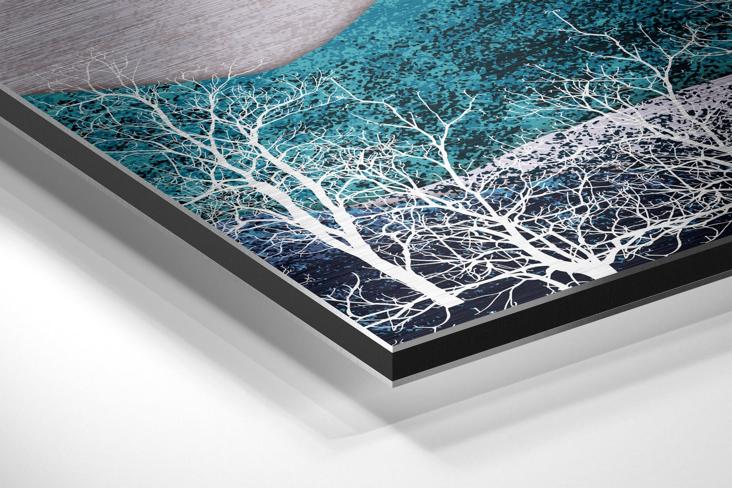 Wave Mountains Brushed Aluminium Dibond Wall Art.