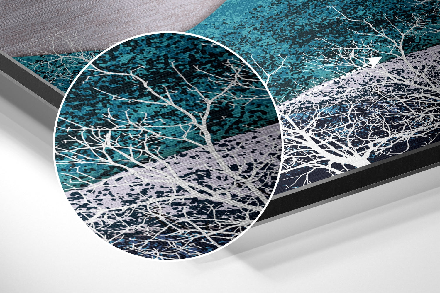 Wave Mountains Brushed Aluminium Dibond Wall Art.