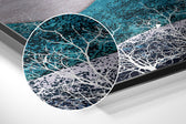 Wave Mountains Brushed Aluminium Dibond Wall Art.
