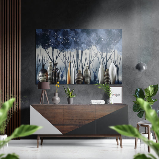 Vases of Dreams Brushed Aluminium Dibond Wall Art.