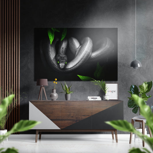 Snake Brushed Aluminium Dibond Wall Art.