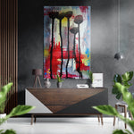 Shadow Flowers Brushed Aluminium Dibond Wall Art.