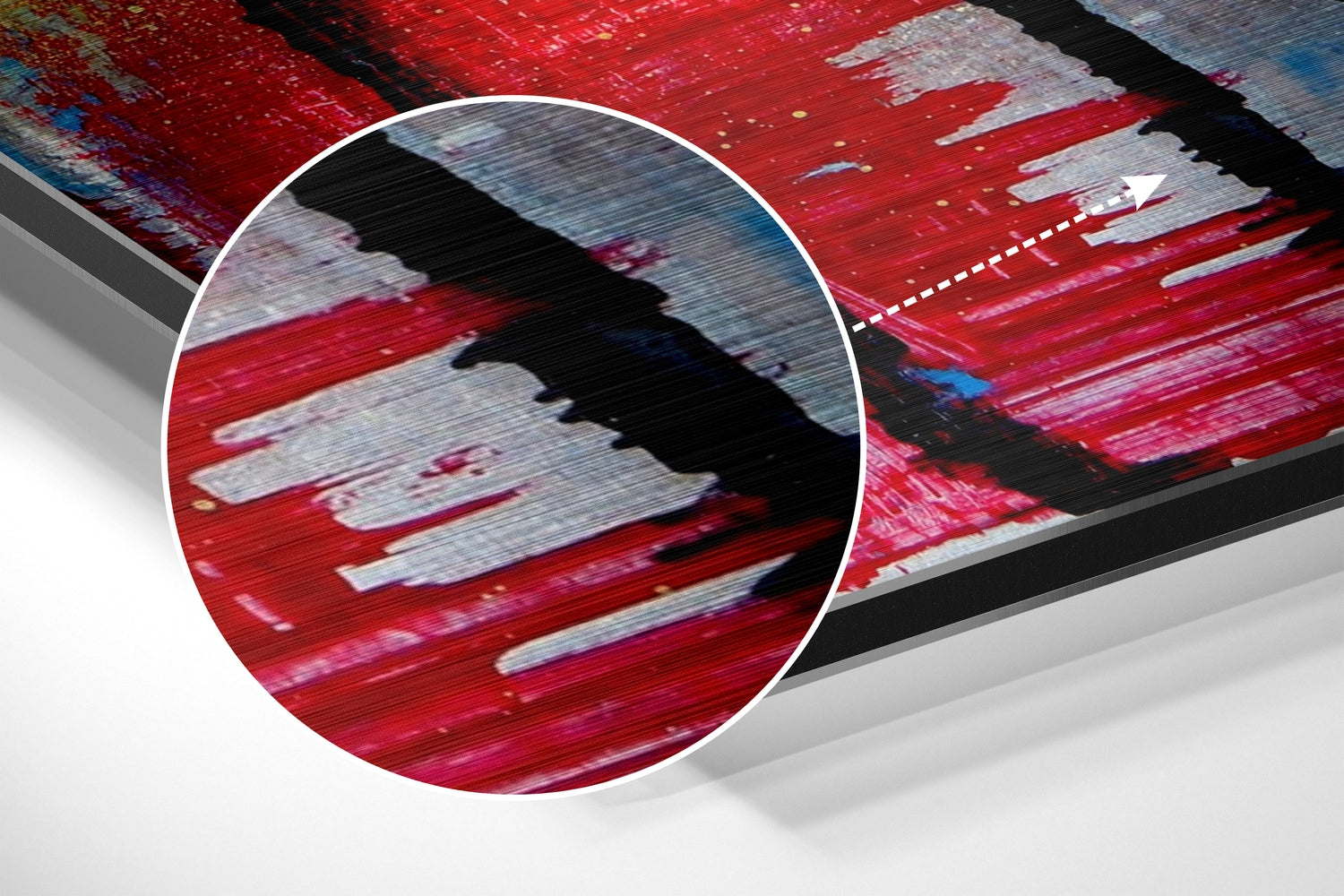 Shadow Flowers Brushed Aluminium Dibond Wall Art.