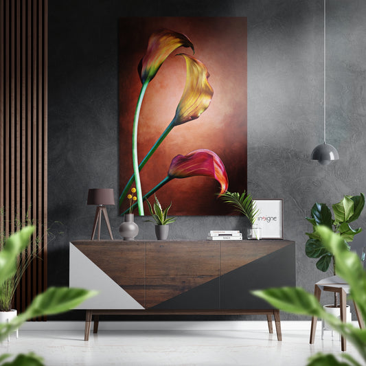 Lilly  Brushed Aluminium Dibond Wall Art.