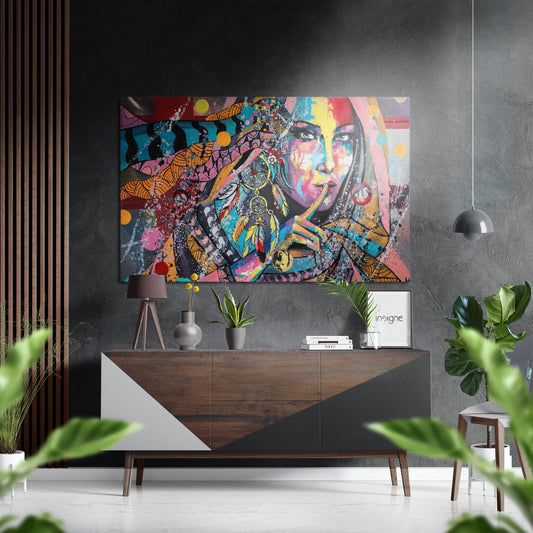 Ssssh Brushed Aluminium Dibond Wall Art.