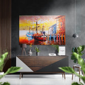 Boat Brushed Aluminium Dibond Wall Art.