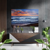 Waves Brushed Aluminium Dibond Wall Art.