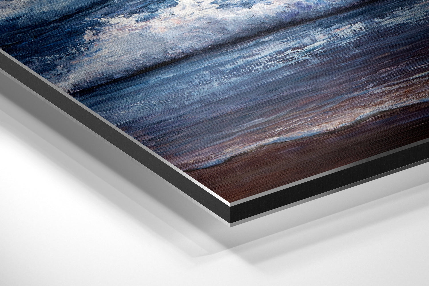 Waves Brushed Aluminium Dibond Wall Art.