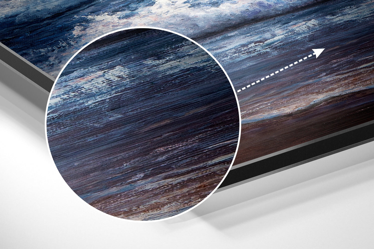 Waves Brushed Aluminium Dibond Wall Art.