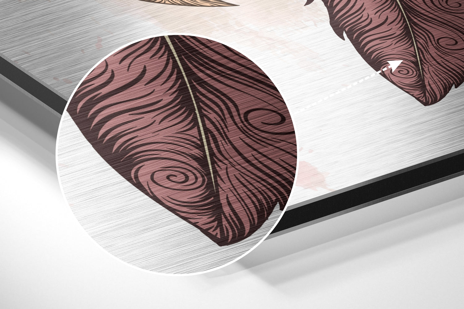 Dream Catcher Brushed Aluminium Dibond Wall Art.