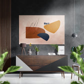 Shapes Brushed Aluminium Dibond Wall Art.