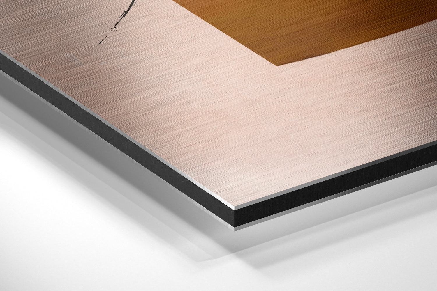 Shapes Brushed Aluminium Dibond Wall Art.