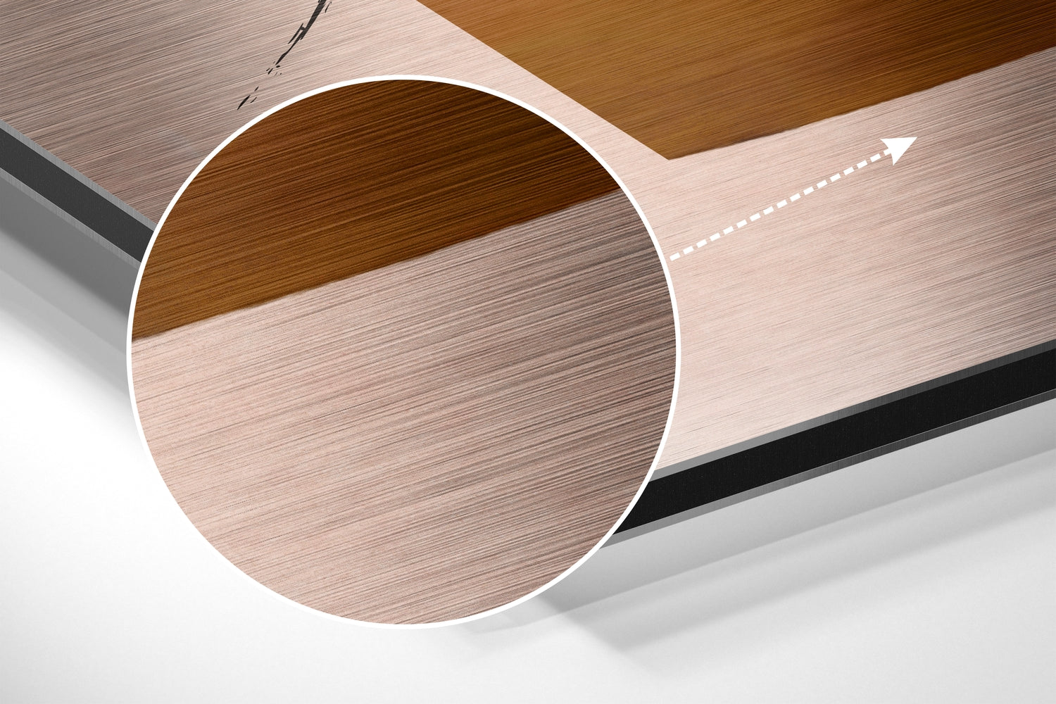 Shapes Brushed Aluminium Dibond Wall Art.