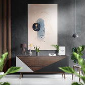 Shapes Brushed Aluminium Dibond Wall Art.