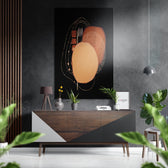 Shapes Brushed Aluminium Dibond Wall Art.