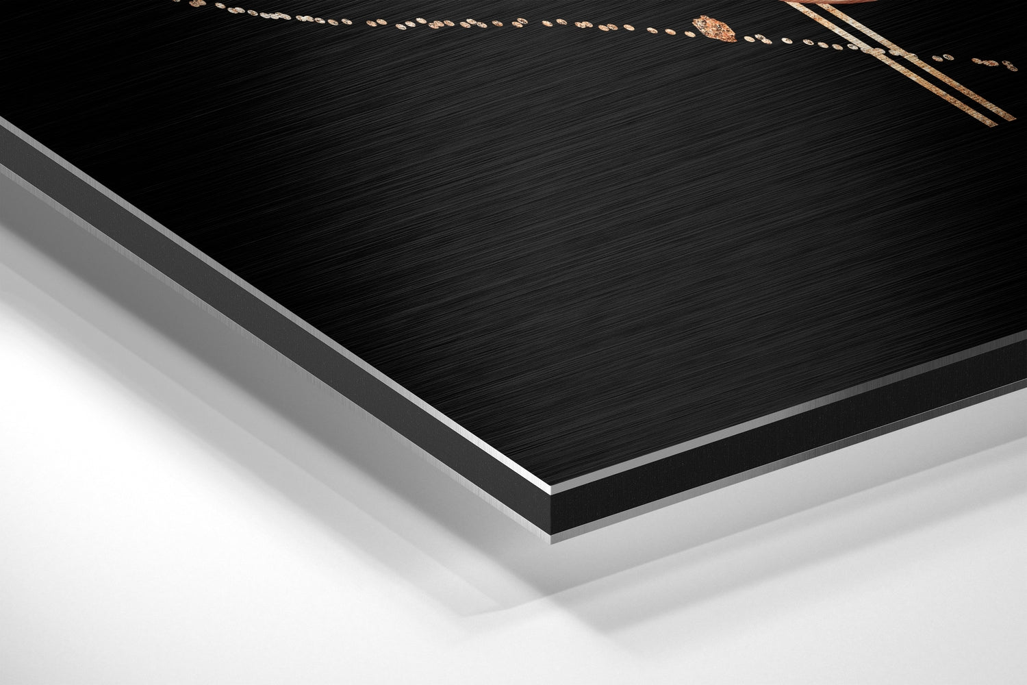 Shapes Brushed Aluminium Dibond Wall Art.