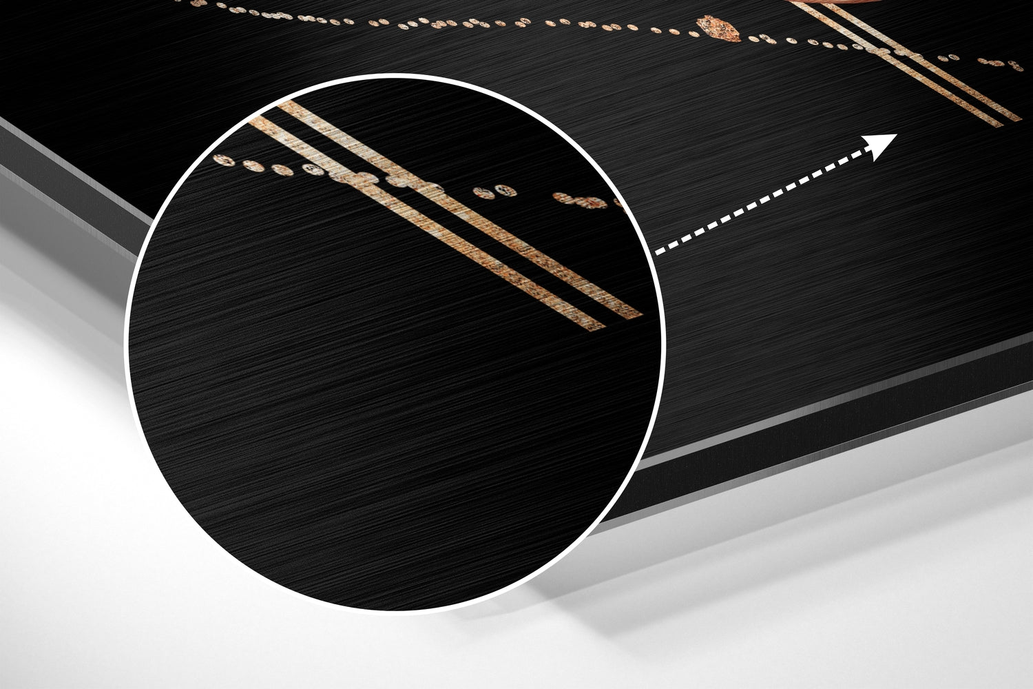 Shapes Brushed Aluminium Dibond Wall Art.