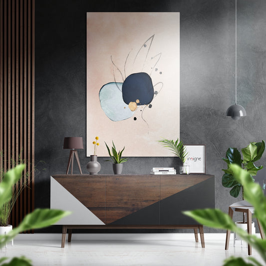 Dots Brushed Aluminium Dibond Wall Art.
