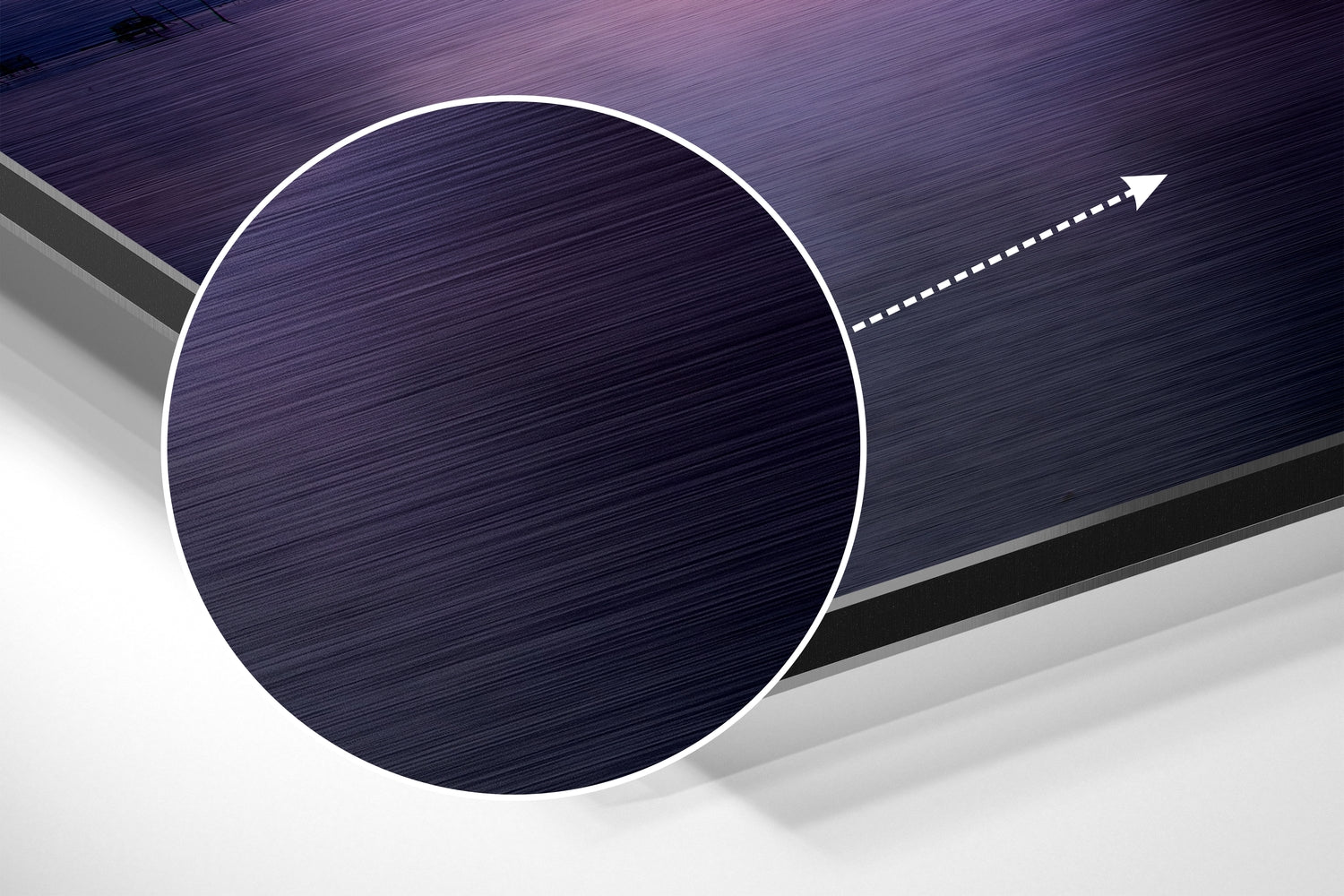 Sunset at the Lake Brushed Aluminium Dibond Wall Art.