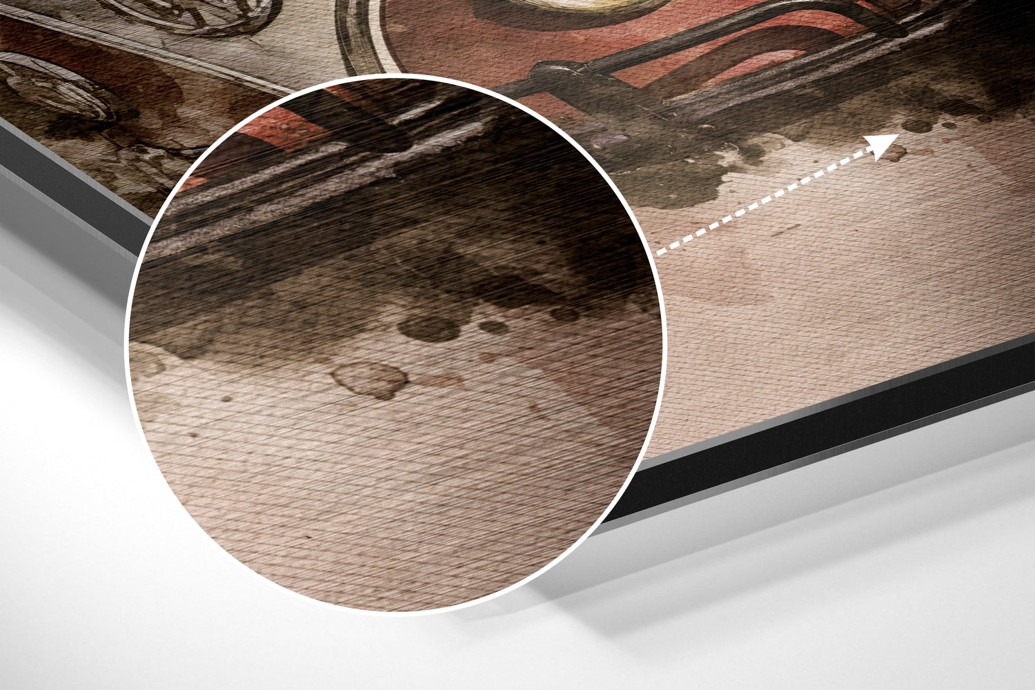 VW Bus Brushed Aluminium Dibond Wall Art.