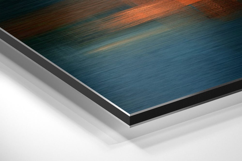 Abstract Silhouette Brushed Aluminium Dibond Wall Art.