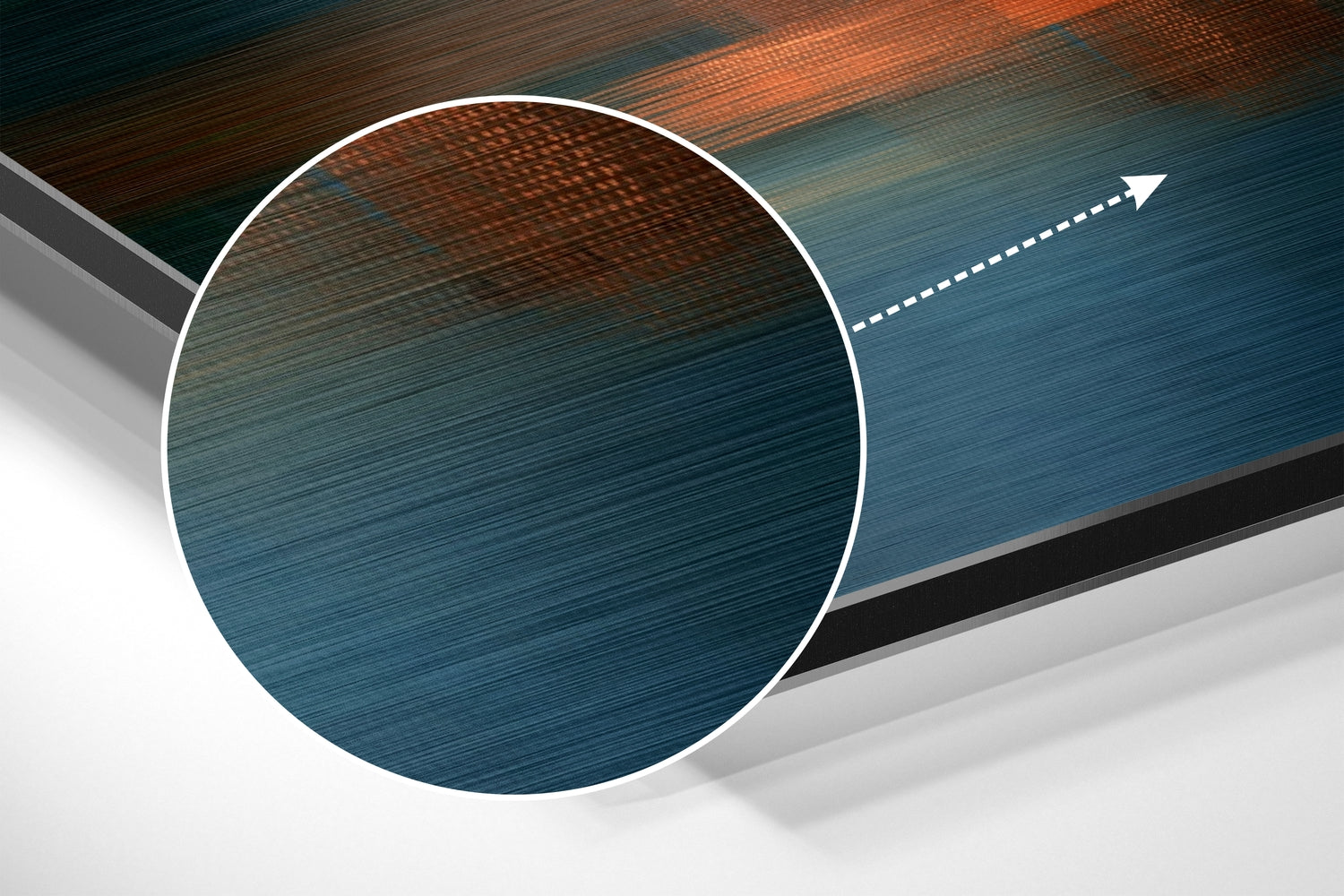 Abstract Silhouette Brushed Aluminium Dibond Wall Art.