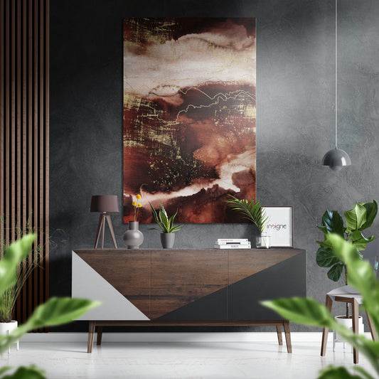 Abstract  Brushed Aluminium Dibond Wall Art.