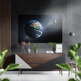 Earth Brushed Aluminium Dibond Wall Art.