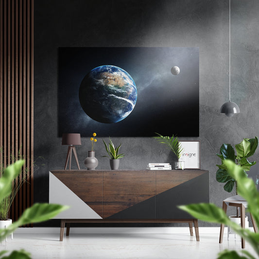 Earth Brushed Aluminium Dibond Wall Art.