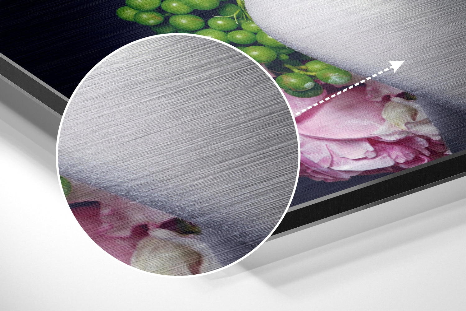 Women in Flowers Brushed Aluminium Dibond Wall Art.