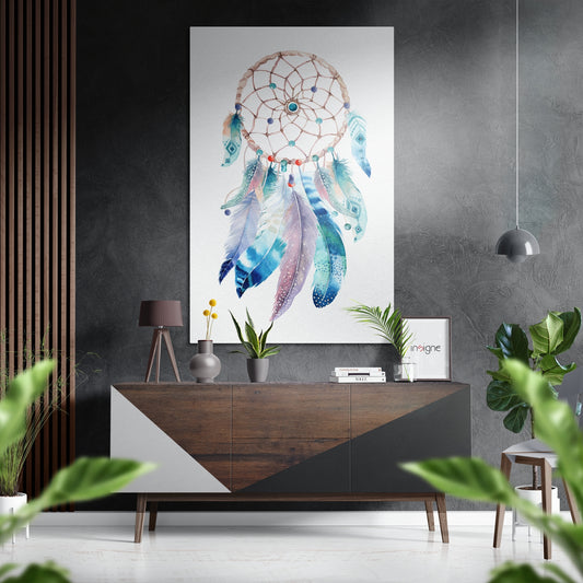 Dream Catcher Brushed Aluminium Dibond Wall Art.