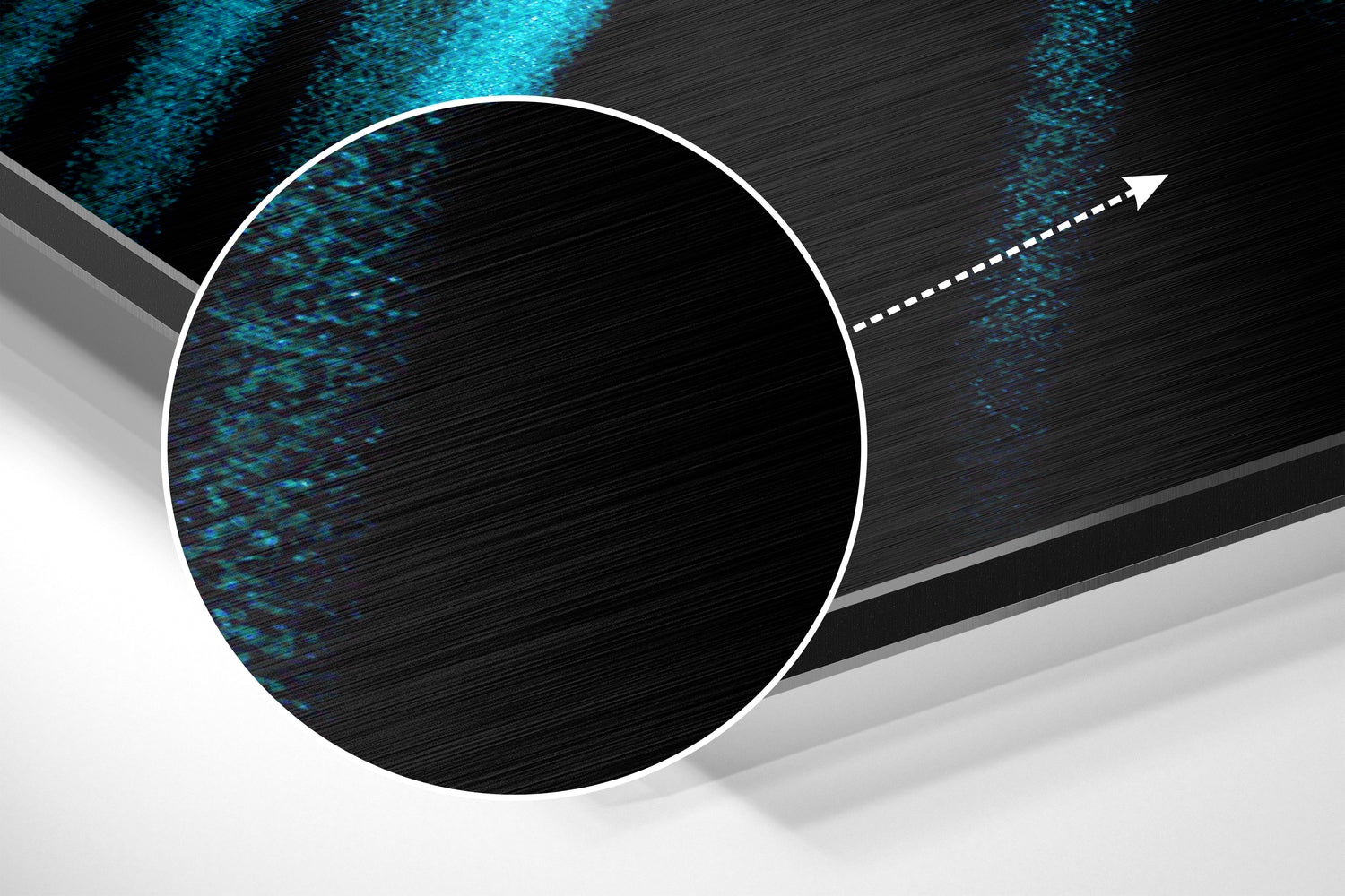 Brushstroke Brushed Aluminium Dibond Wall Art.